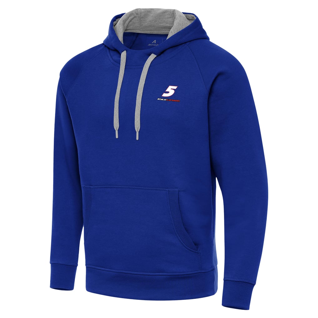 Kyle Larson Antigua Victory Pullover Hoodie - Royal