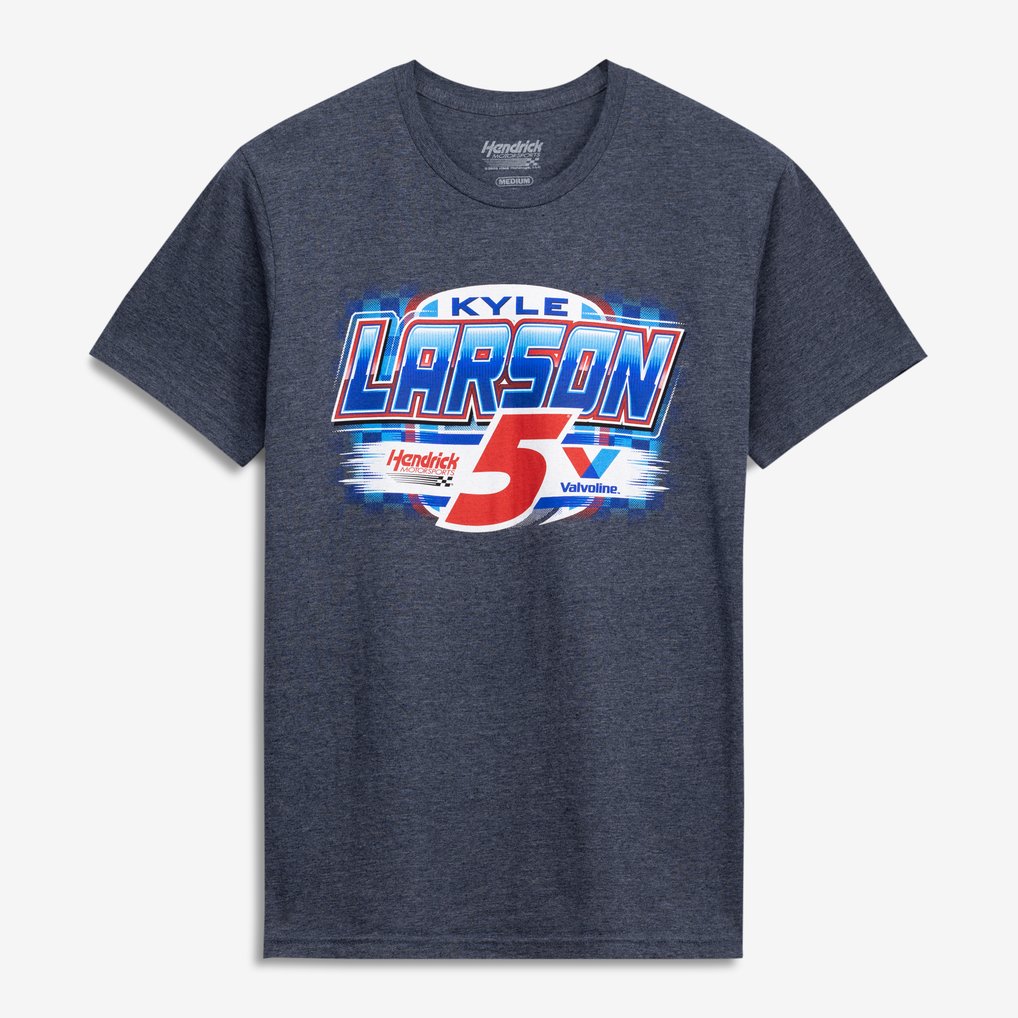 Kyle Larson Classic Ink Valvoline T-Shirt - Heather Navy