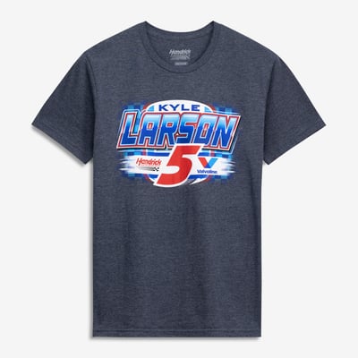 Kyle Larson Classic Ink Valvoline T-Shirt - Heather Navy