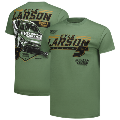 Kyle Larson Classic Ink Crewneck T-Shirt - Hunter Green