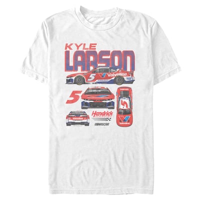 Kyle Larson Mad Engine 5 Racing Graphic T-Shirt - White