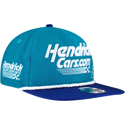 Kyle Larson New Era HendrickCars.com Golfer Snapback Hat - Teal/Royal