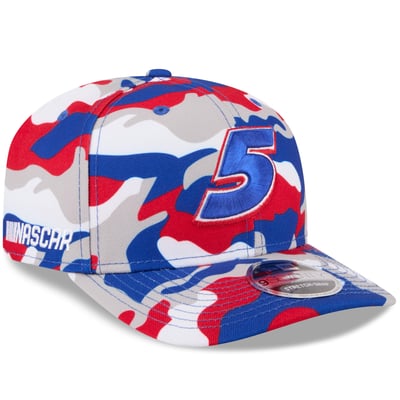 Kyle Larson New Era Patriotic Camo 9SEVENTY Stretch-Snap Hat - White