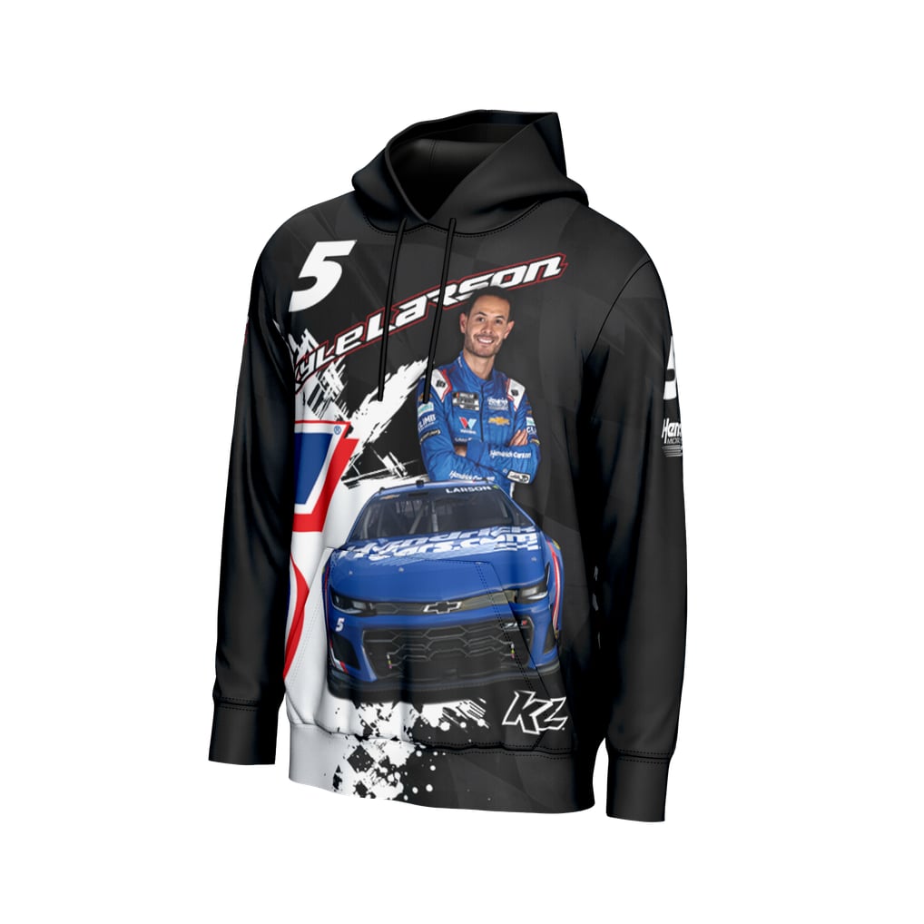  Kyle Larson ProSphere All Over Print Hoodie - Black
