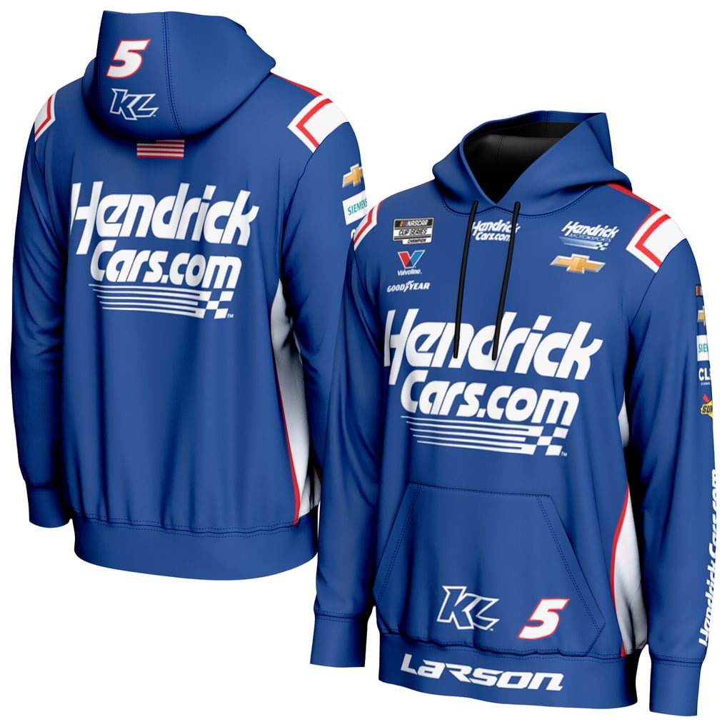  Kyle Larson ProSphere All Over Print Hoodie - Blue