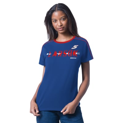  Kyle Larson G-III 4Her by Carl Banks Women's Coaching T-Shirt - Blue