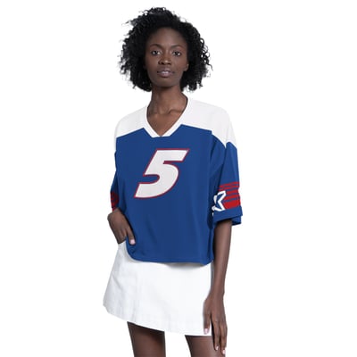 Kyle Larson G-III 4Her by Carl Banks Women's Dream Team V-Neck Fashion Top - Blue