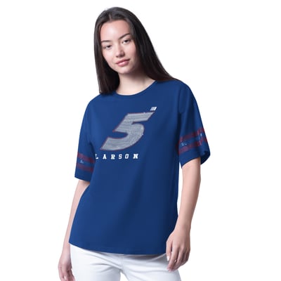  Kyle Larson G-III 4Her by Carl Banks Women's Fan Catch T-Shirt - Royal