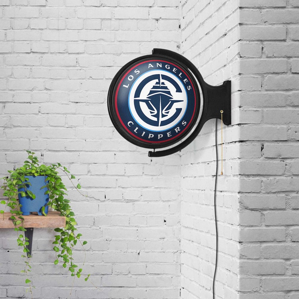 LA Clippers 21'' x 23'' Rotating Lighted Wall Sign