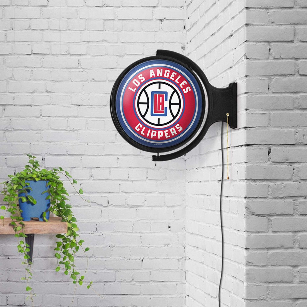 LA Clippers 21'' x 23'' Rotating Lighted Wall Sign