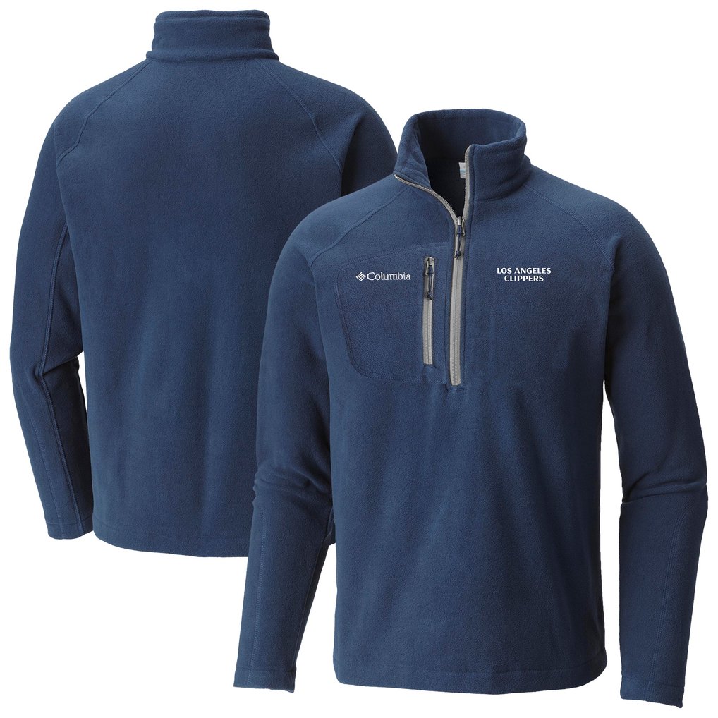  LA Clippers Columbia Fast Trek III Half-Zip Fleece Pullover - Navy