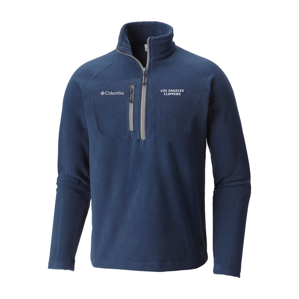  LA Clippers Columbia Fast Trek III Half-Zip Fleece Pullover - Navy