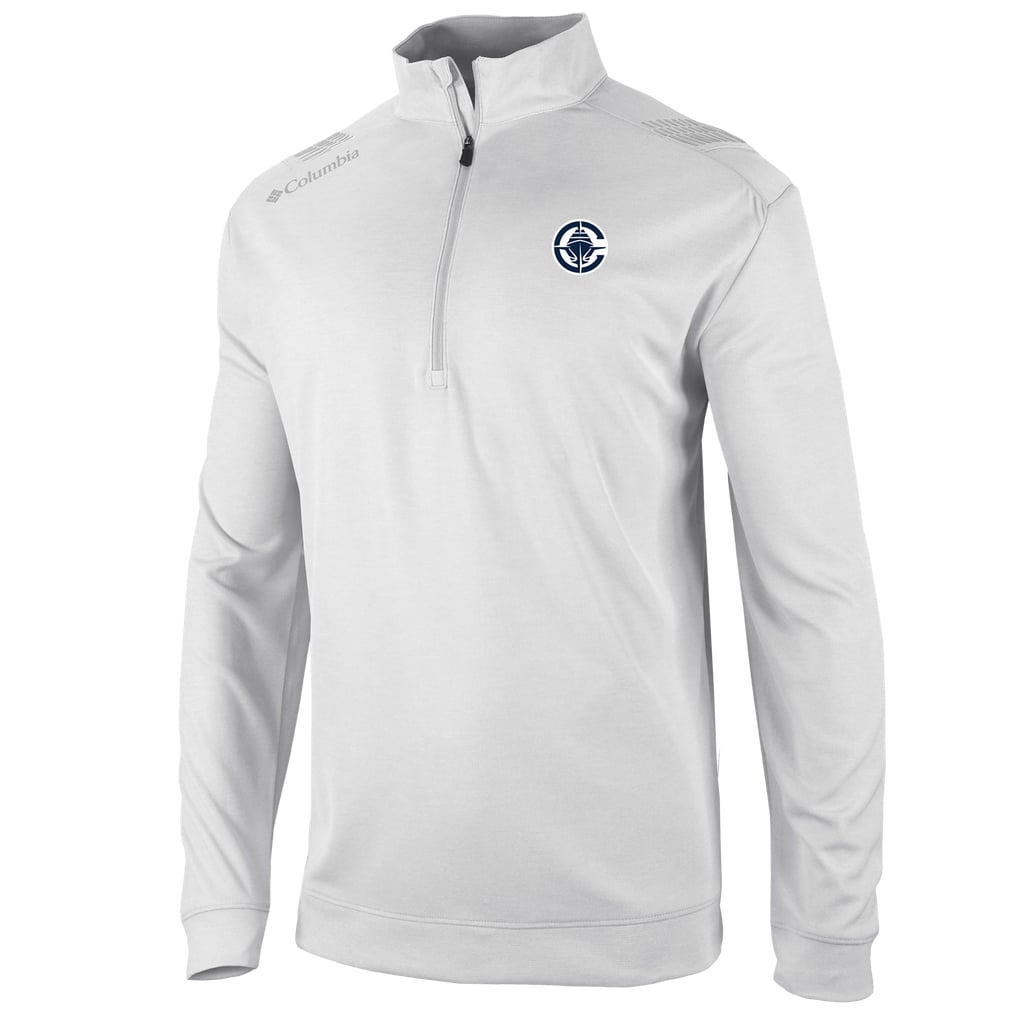 LA Clippers Columbia Oakland Downs Omni-Wick Quarter-Zip Top - White