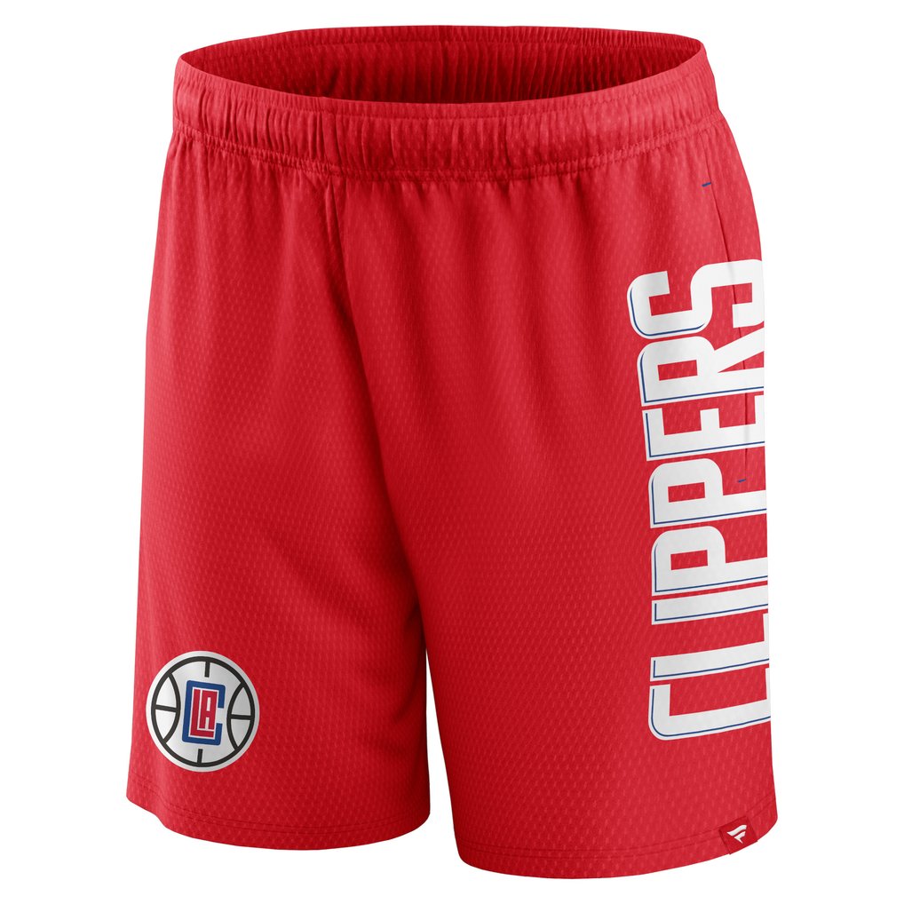 LA Clippers Fanatics Post Up Mesh Shorts - Red