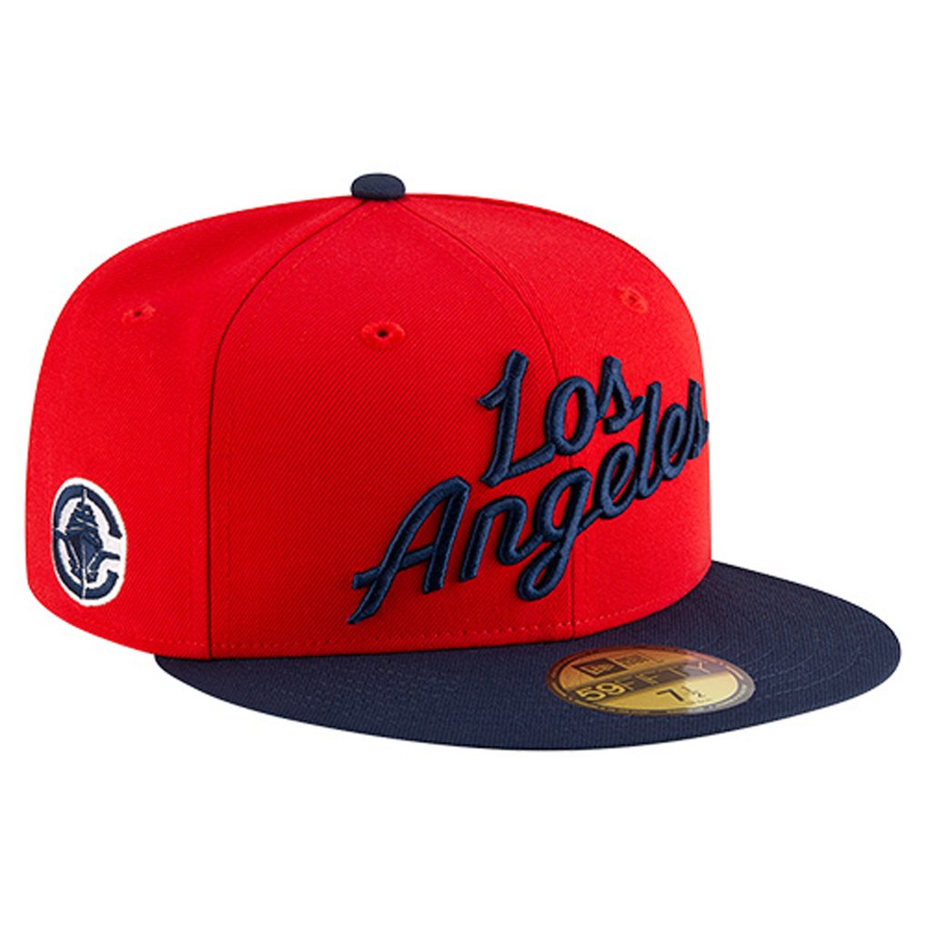  LA Clippers New Era Statement Edition Jersey Hook 59Fifty Fitted Hat - Red