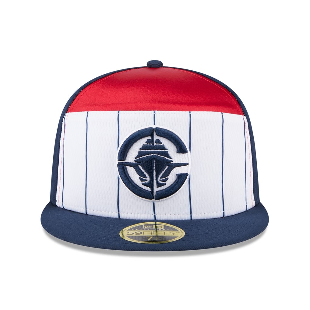  LA Clippers New Era 2025 NBA Tip Off Split Panel 59FIFTY Fitted Hat - White/Navy