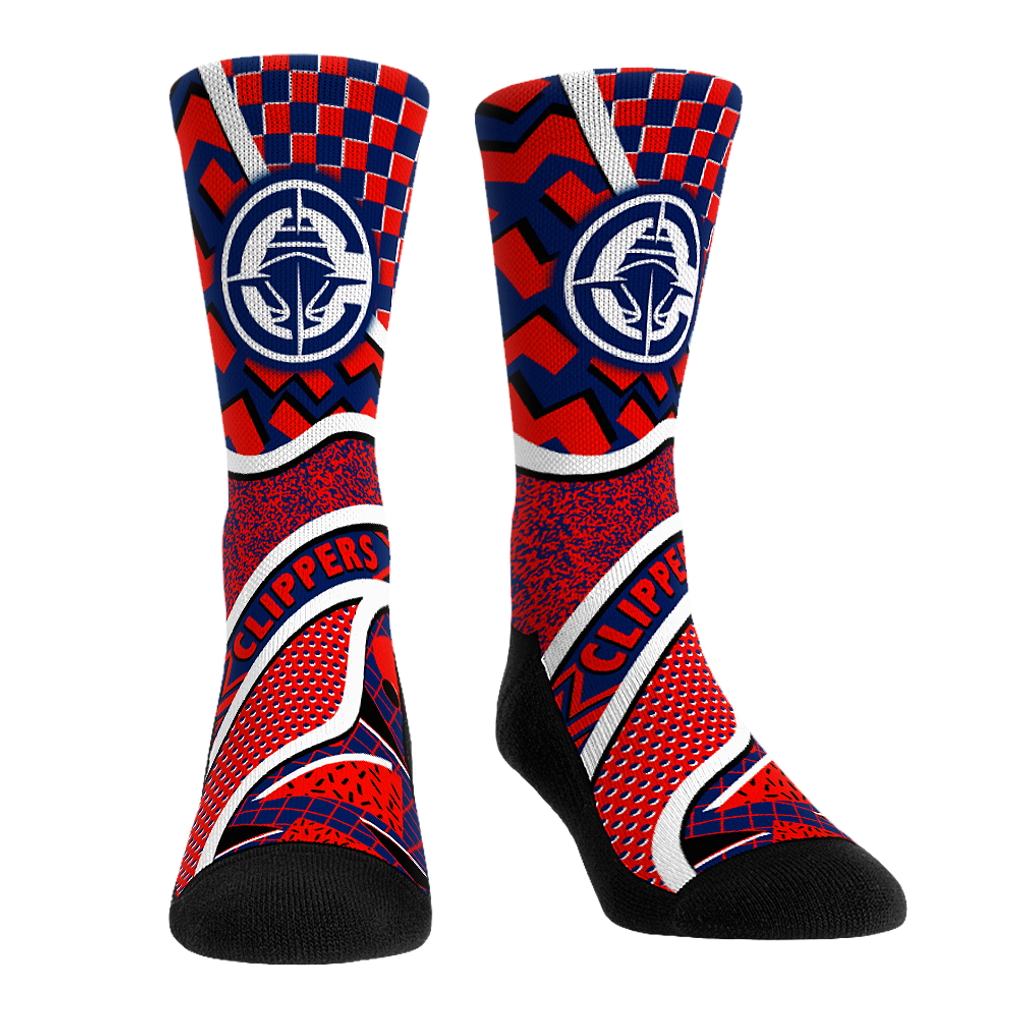 LA Clippers Rock Em Socks Unisex Ball Pattern Crew Socks