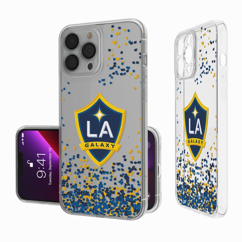 LA Galaxy iPhone Confetti Design Clear Case