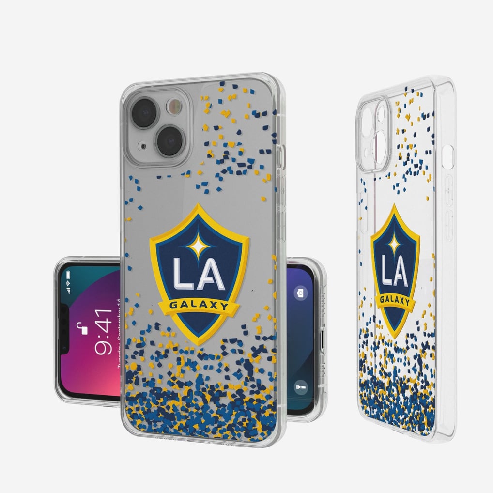 LA Galaxy iPhone Confetti Design Clear Case