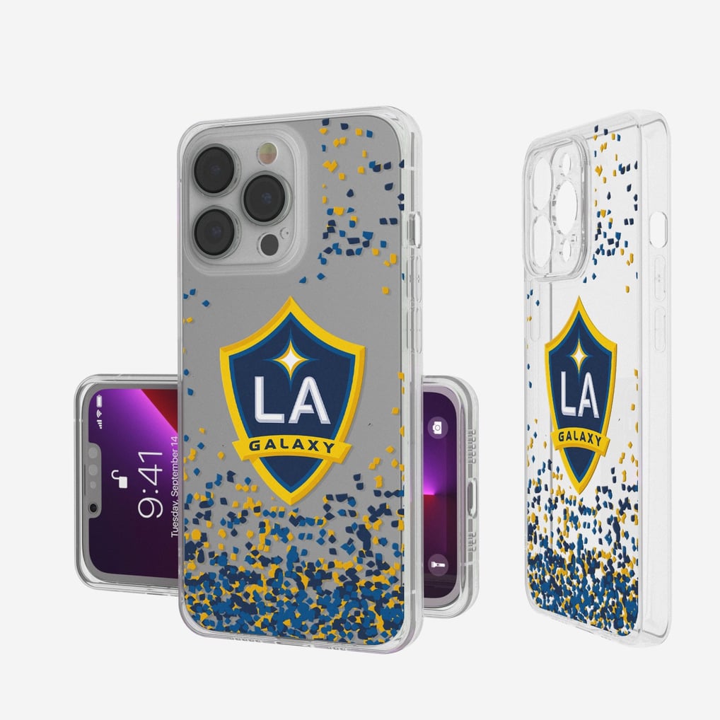 LA Galaxy iPhone Confetti Design Clear Case