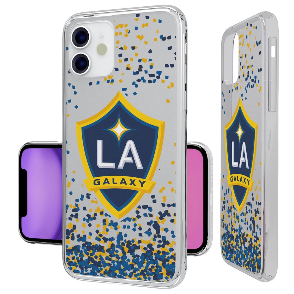 LA Galaxy iPhone Confetti Design Clear Case