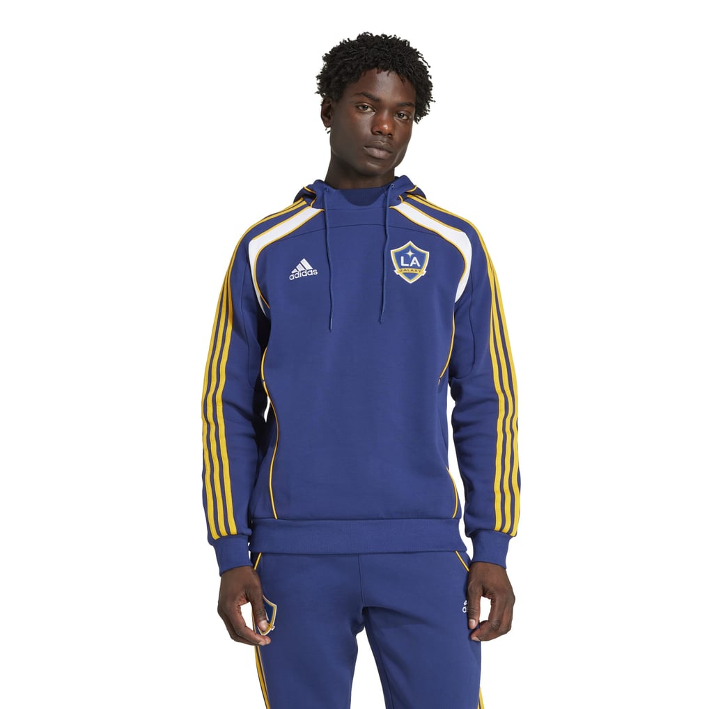 LA Galaxy adidas 2025 Travel Pullover Hoodie - Navy