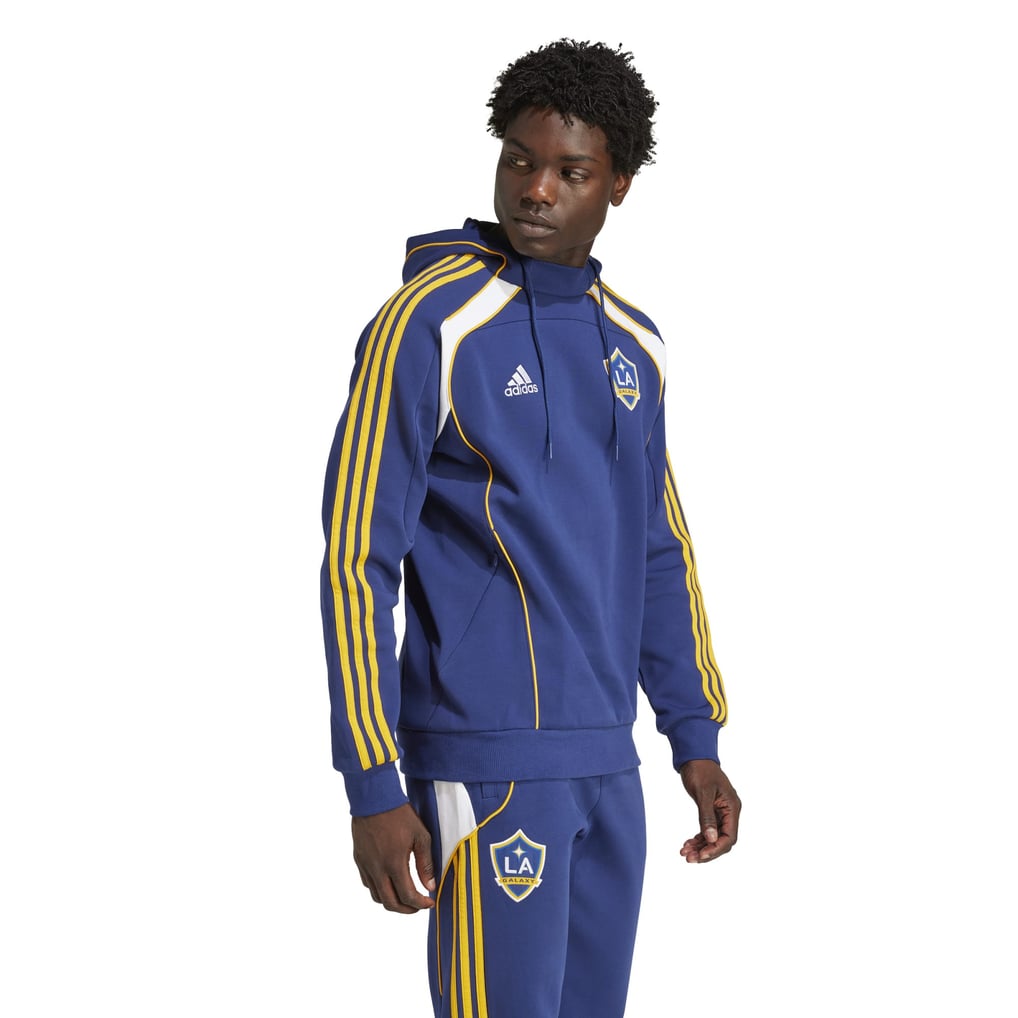 LA Galaxy adidas 2025 Travel Pullover Hoodie - Navy