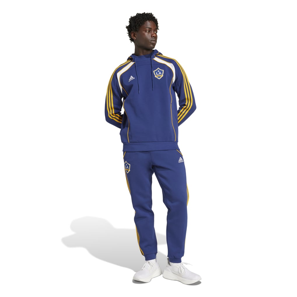 LA Galaxy adidas 2025 Travel Pullover Hoodie - Navy
