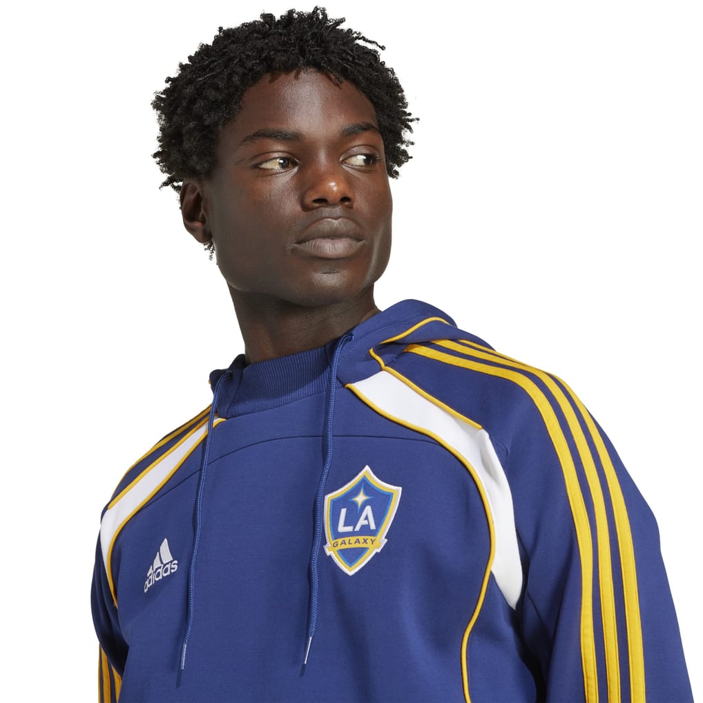 LA Galaxy adidas 2025 Travel Pullover Hoodie - Navy