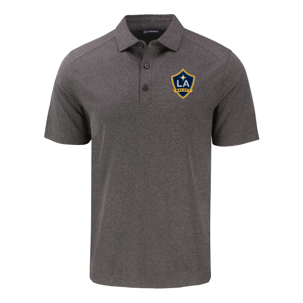 LA Galaxy Cutter & Buck Forge Eco Stretch Recycled Polo - Heather Black