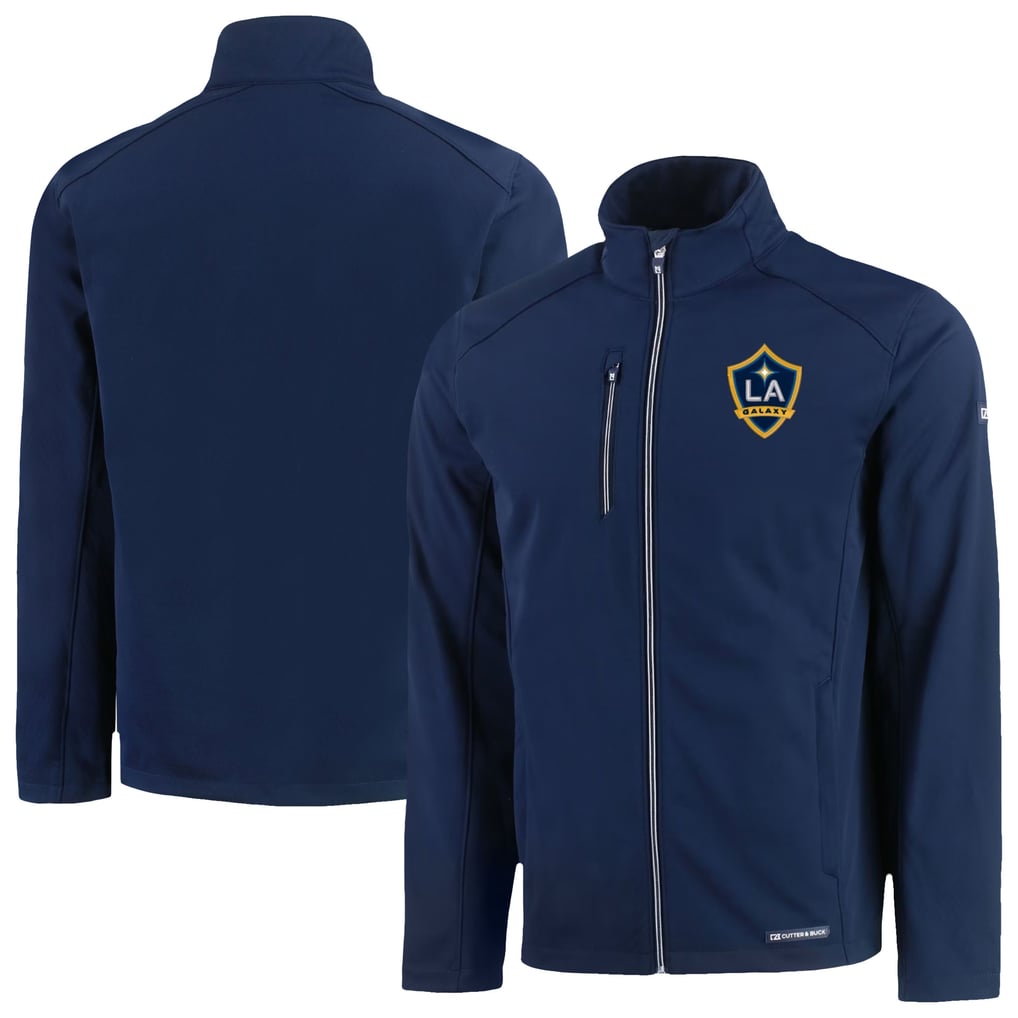  LA Galaxy Cutter & Buck Evoke Eco Softshell Recycled Full-Zip Jacket - Navy