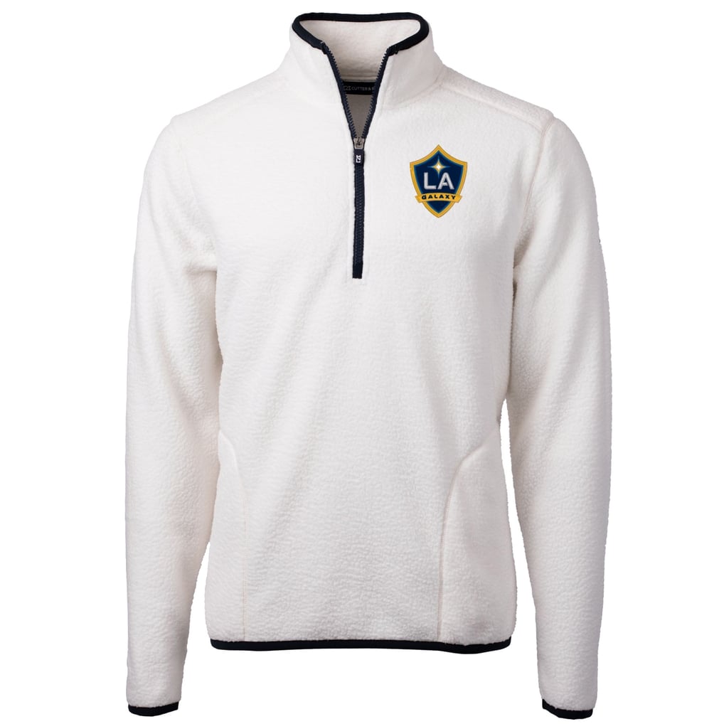 LA Galaxy Cutter & Buck Cascade Eco Fleece Quarter-Zip Jacket - White
