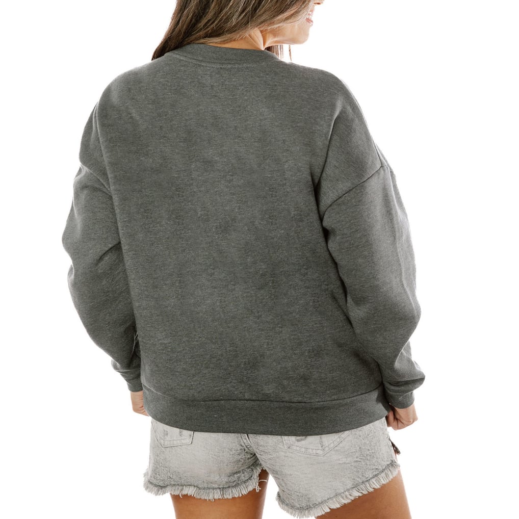  LA Galaxy Gameday Couture Women's Oversized Fleece Pullover Sweatshirt - Charcoal