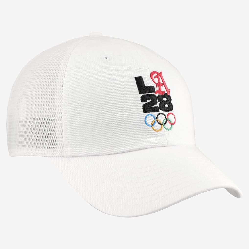 LA28 Summer Olympics Nike Script Club Trucker Adjustable Hat - White
