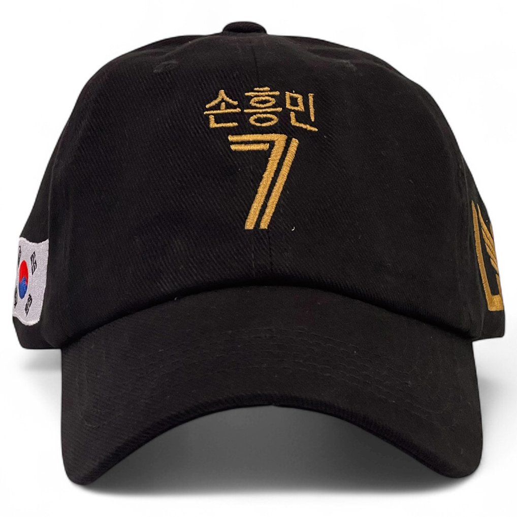 Son Heung-Min LAFC Flag Dad Adjustable Hat - Black