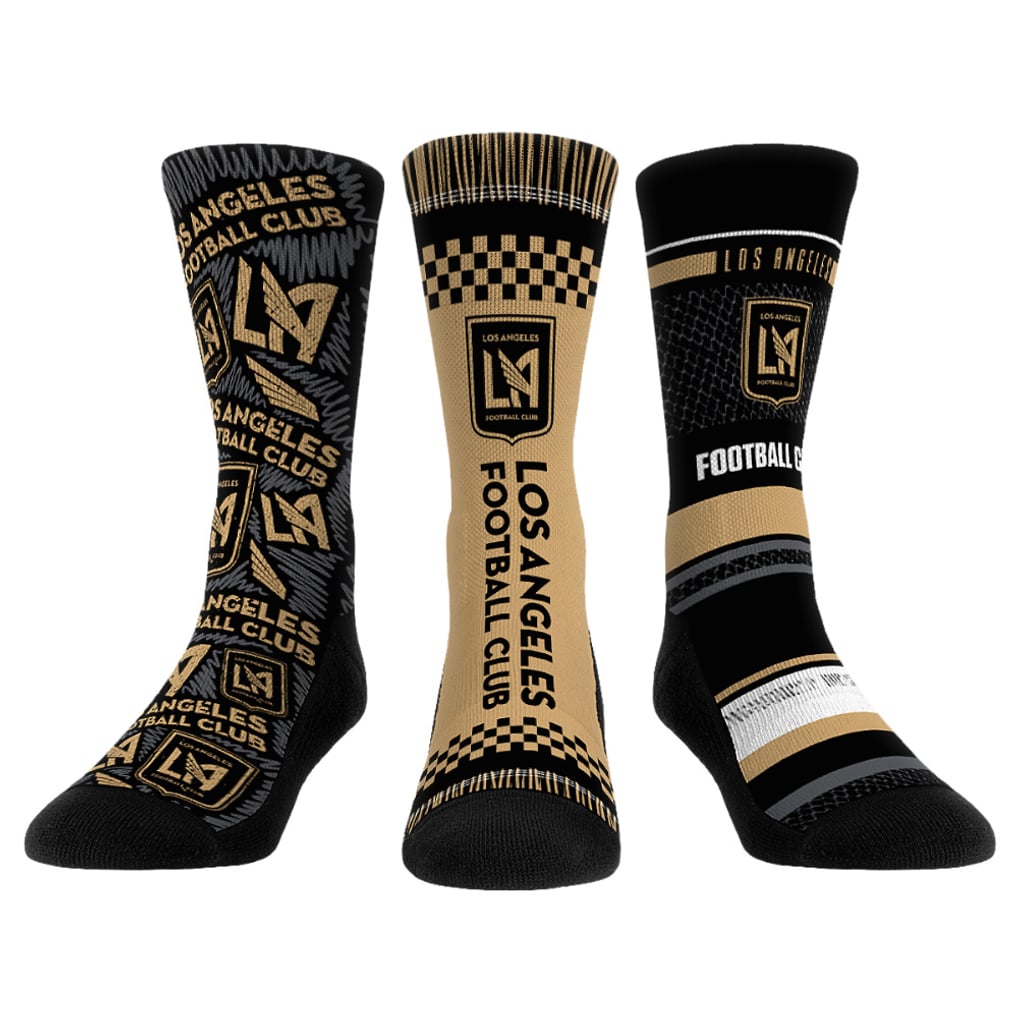 LAFC Rock Em Socks Three-Pack Crew Socks Set