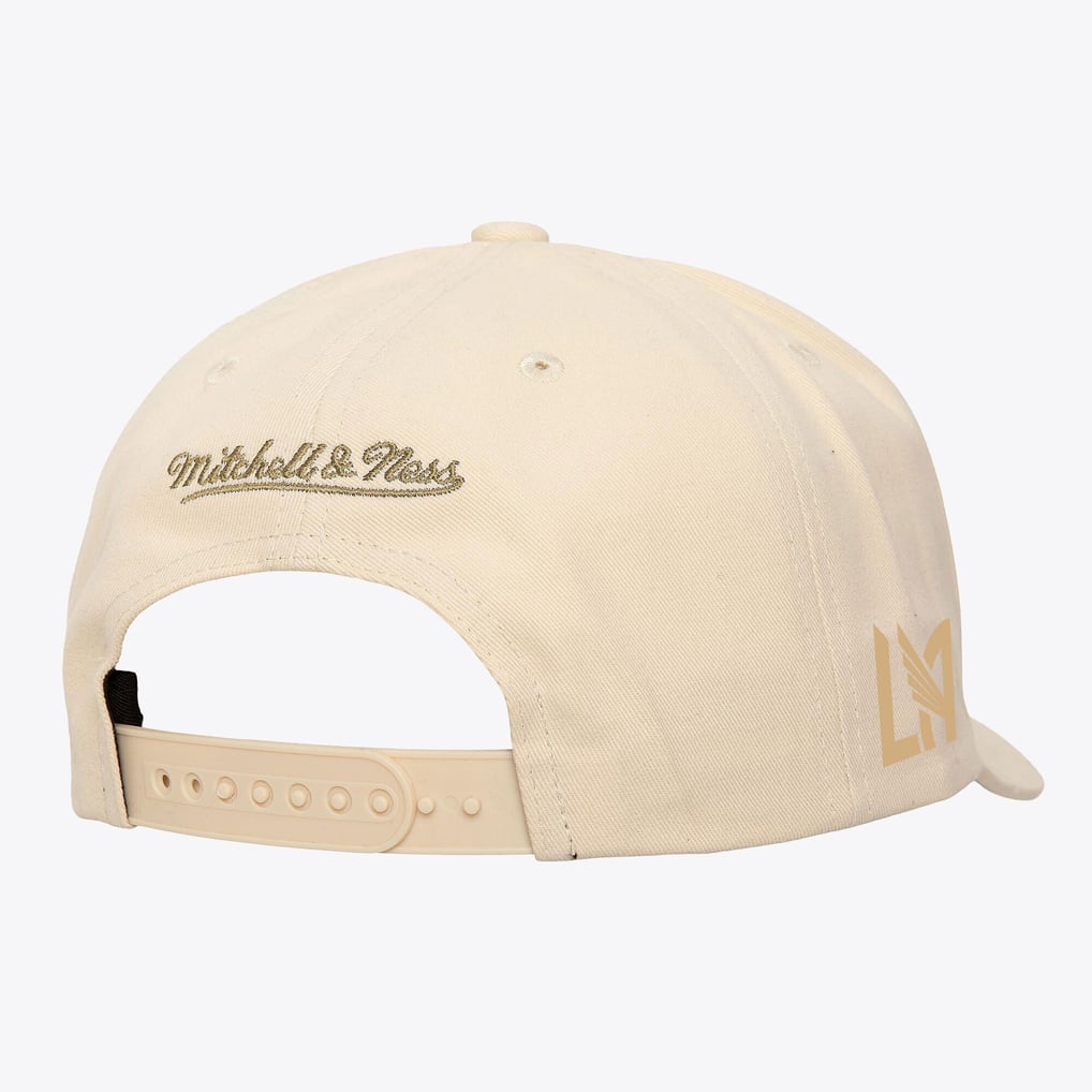 LAFC Mitchell & Ness Playmaker Pro Pinch Snapback Hat - Cream