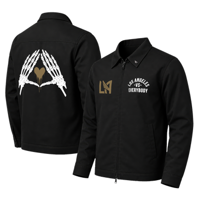 LAFC Paper Planes Unisex Full-Zip Work Jacket - Black