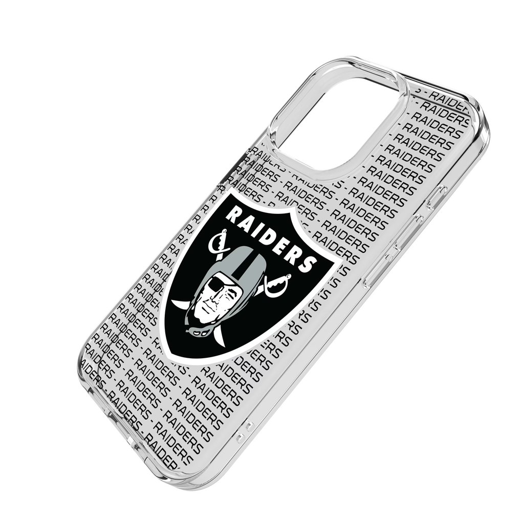 Las Vegas Raiders iPhone Clear Text Backdrop Design Case