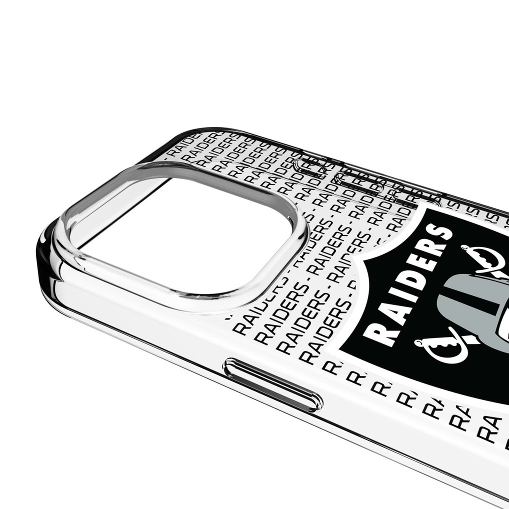 Las Vegas Raiders iPhone Clear Text Backdrop Design Case