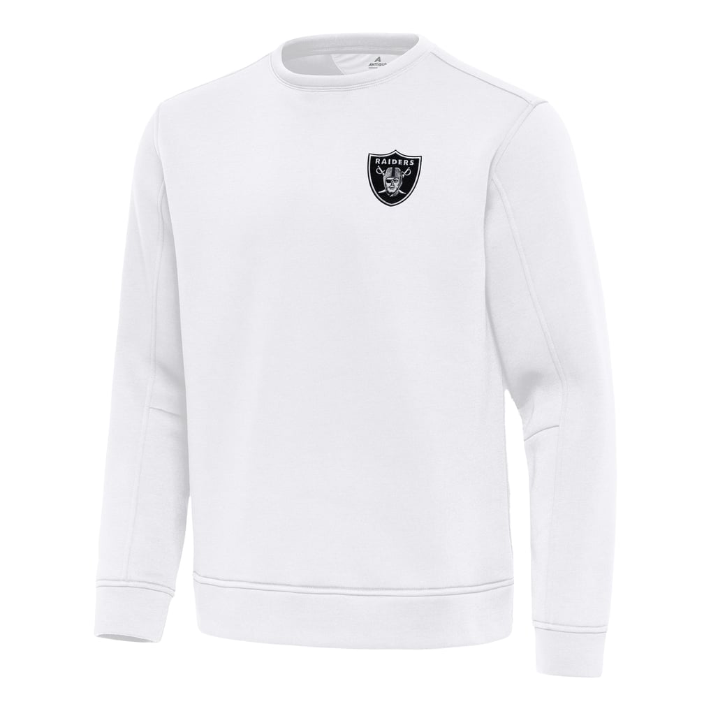 Las Vegas Raiders Antigua Relevant Lightweight Pullover Sweatshirt - White