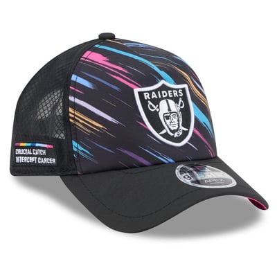 Las Vegas Raiders New Era 2026 NFL Crucial Catch 9FORTY Apex Adjustable Hat - Black
