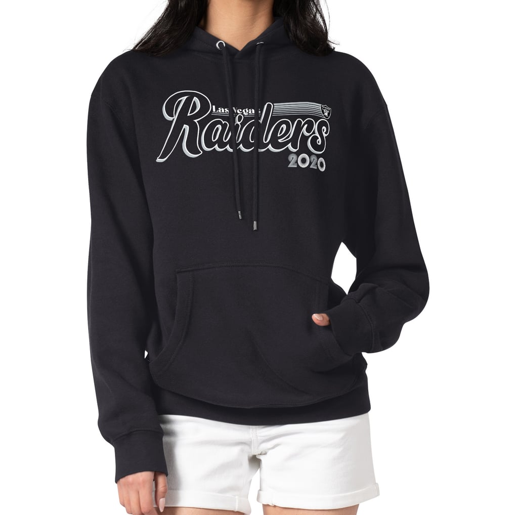 Las Vegas Raiders Starter Women's Groovy Script Pullover Hoodie - Black
