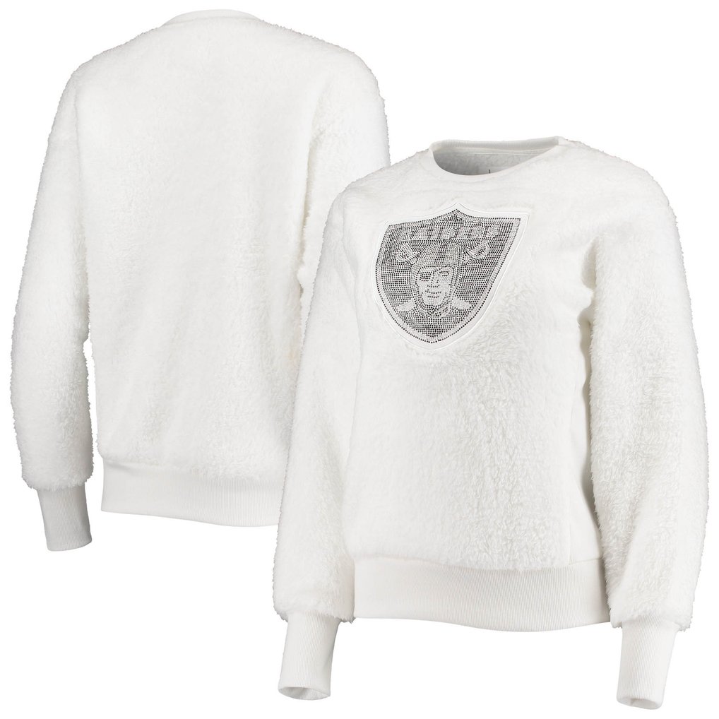 Las Vegas Raiders Touch Women's Milestone Tracker Pullover Sweatshirt - White