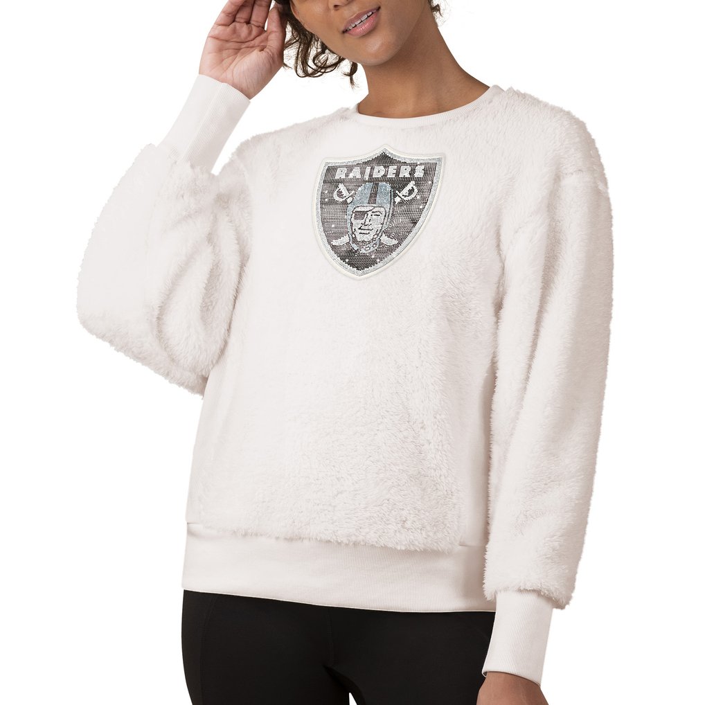 Las Vegas Raiders Touch Women's Milestone Tracker Pullover Sweatshirt - White