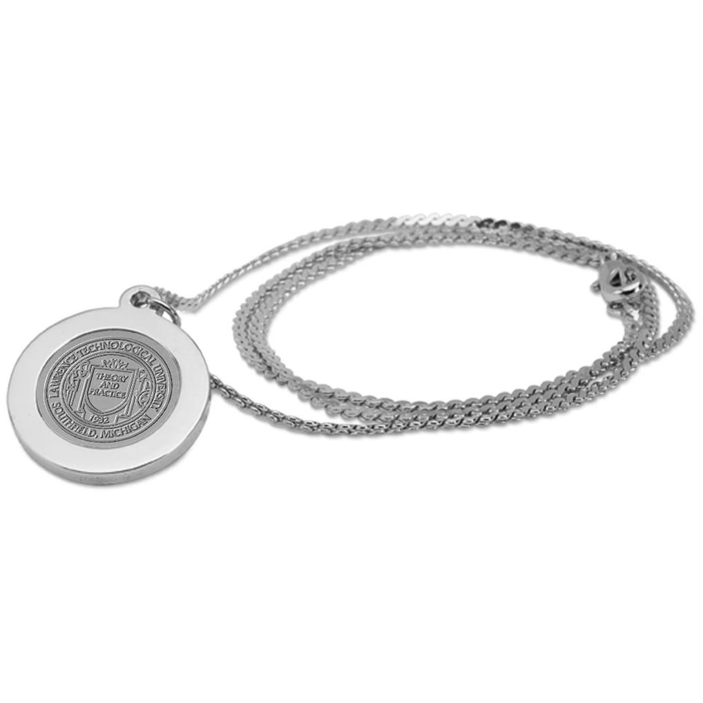 Lawrence Technological University Blue Devils Pendant Necklace - Silver