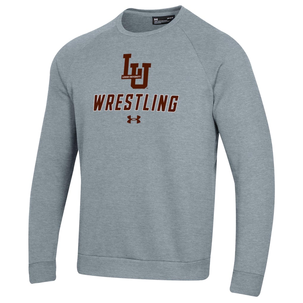 Lehigh Mountain Hawks Under Armour Wrestling Rival Fleece Raglan Pullover Sweatshirt - Gray