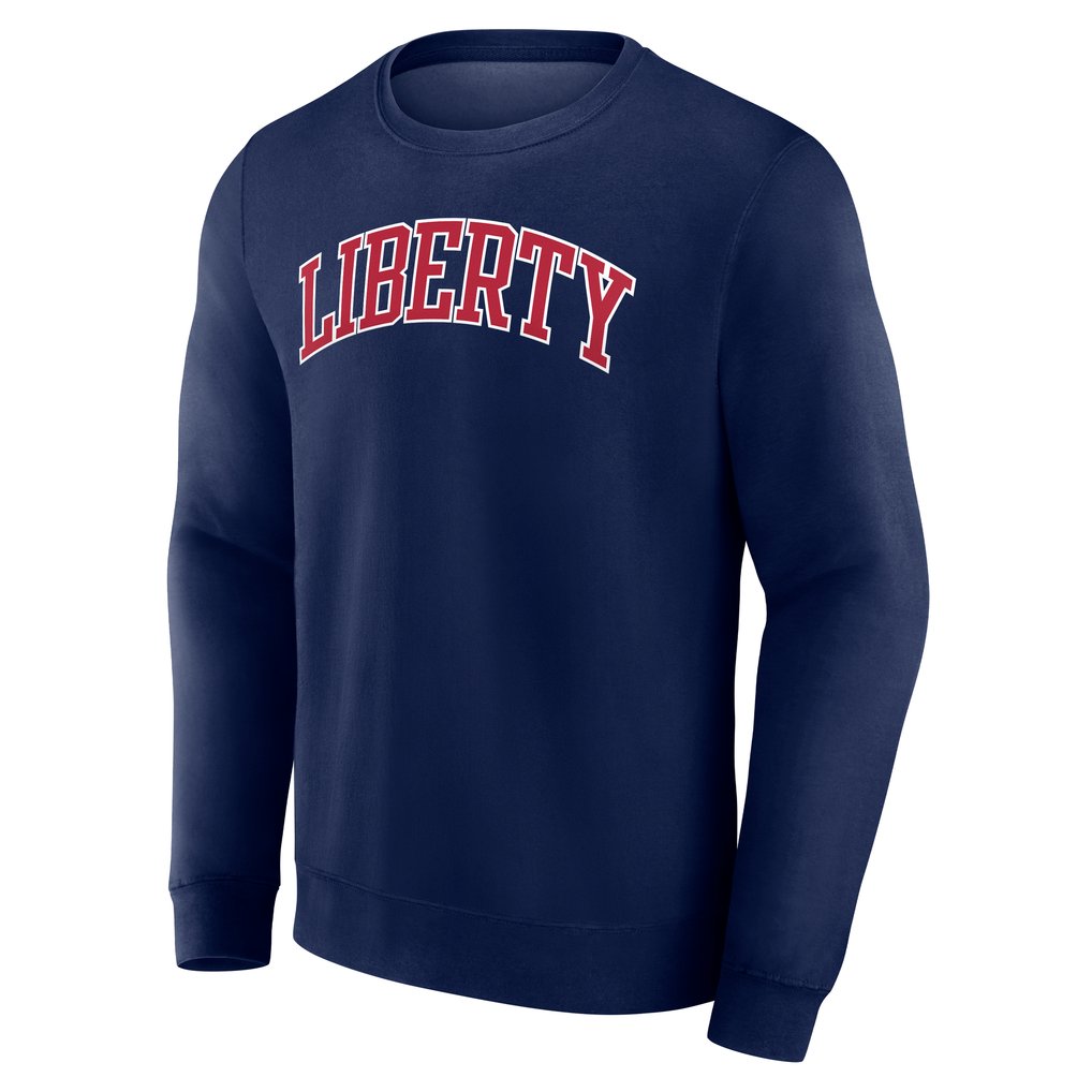 Liberty Flames Short Name Fleece Pullover Sweatshirt - Navy