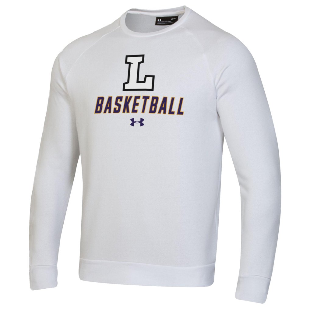  Lipscomb Bisons Under Armour Raglan Basketball Rival Fleece Pullover Sweatshirt - White