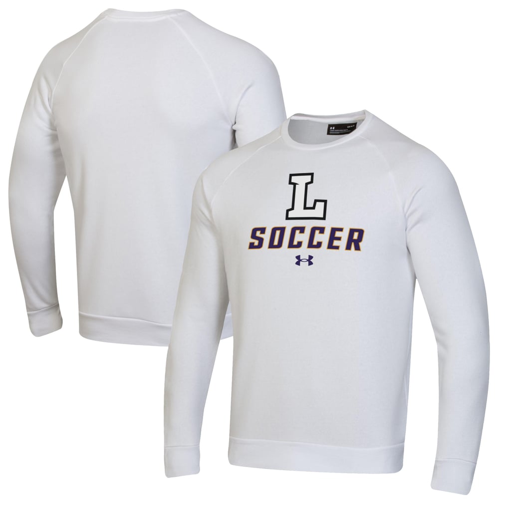 Lipscomb Bisons Under Armour Soccer Rival Fleece Raglan Pullover Sweatshirt - White